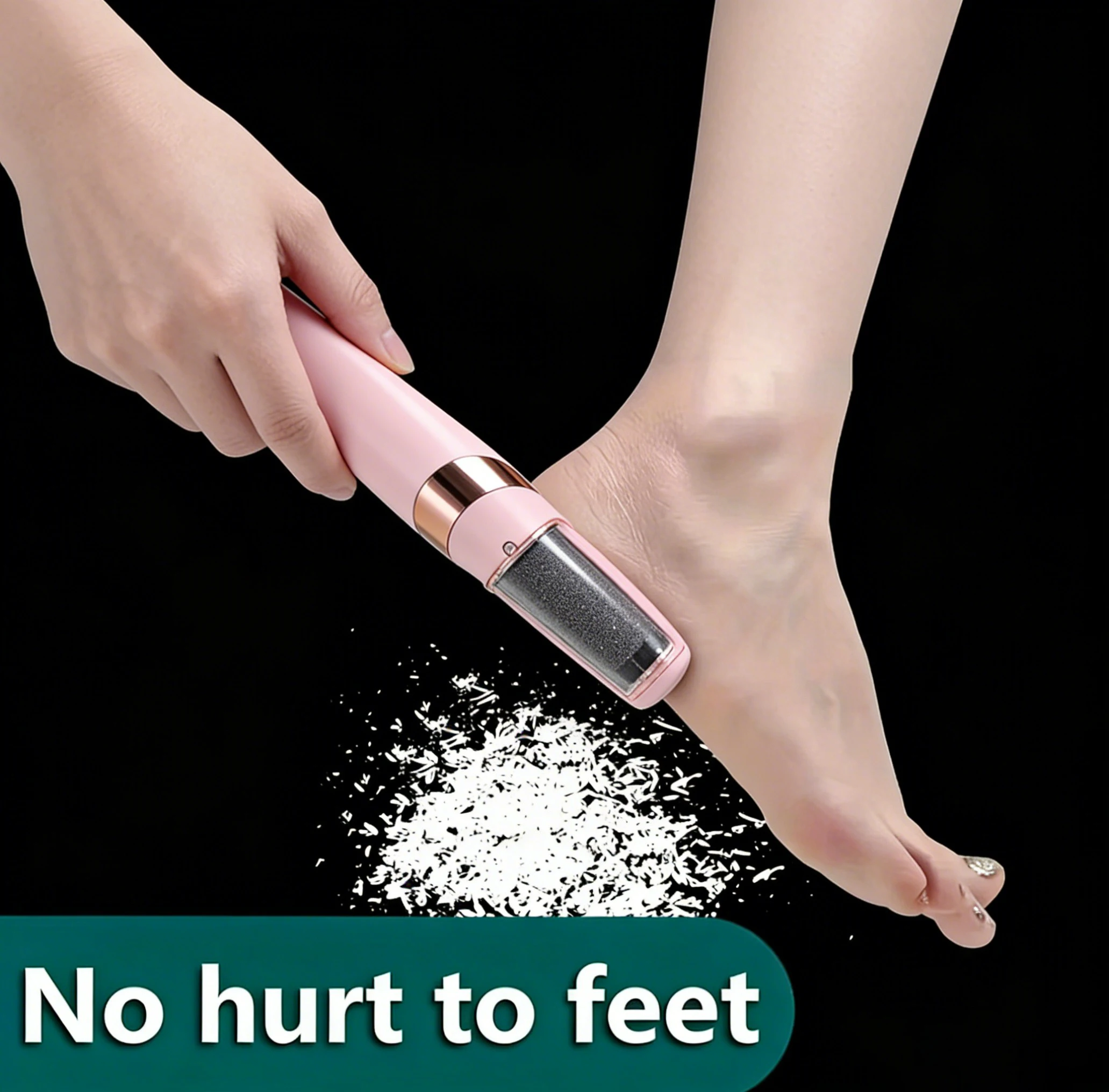

Electronic Tool File and Healing Tissue Remover Electric Foot Grinder Pink and White