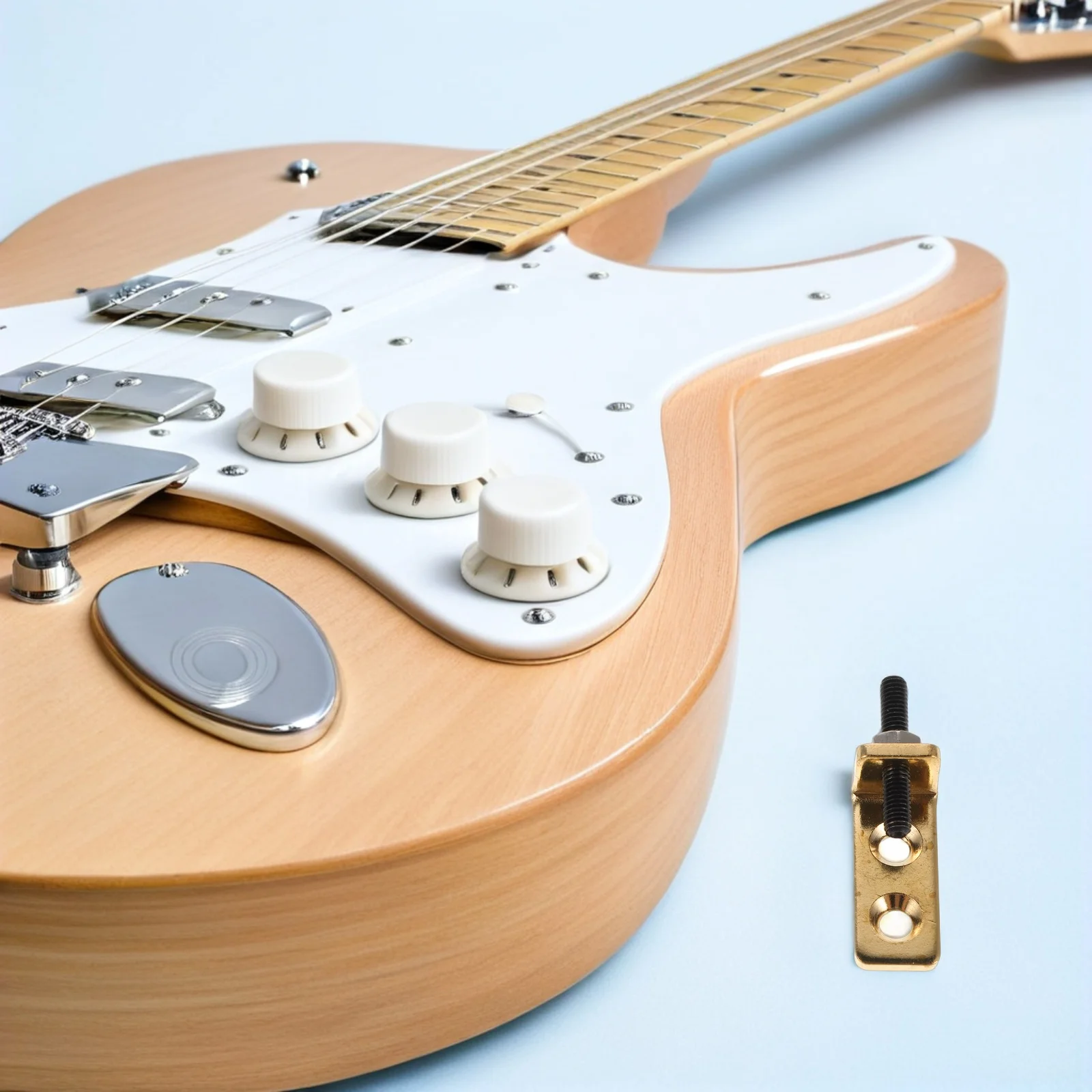 

Electric Guitar Accessory Set Brass Tremolo Bridge Stabilizer Metal Stopper Lock Parts