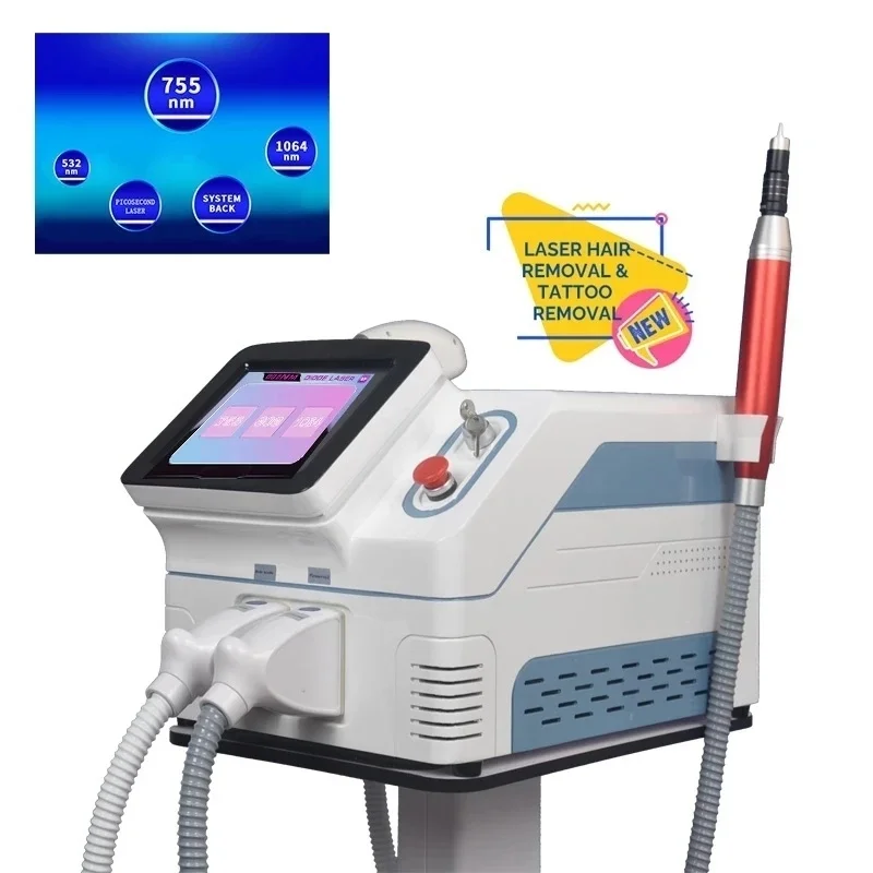 2000W Professional Diode 1200 808 755 Painless Tattoo Removal Freezing Spot Hair Removal Equipment