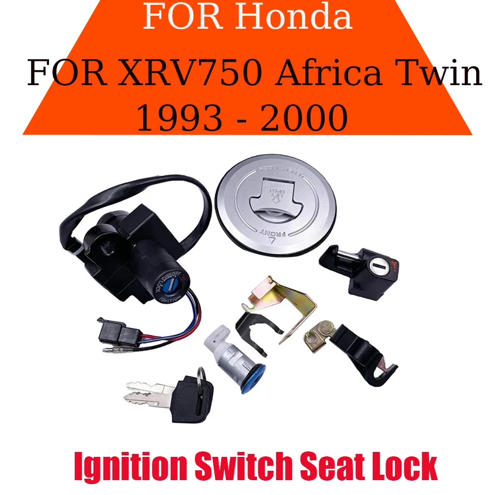 FOR Honda XRV750 1993 - 2000 Africa Twin Ignition Switch Lock Fuel Gas Cap Key Seat Lock Set XRV 750 1994 19995 1996 1997 1998