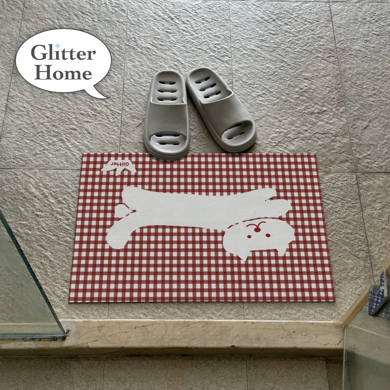 

VIKAMA Summer Kitten Water-Absorbent Mat Diatomite Floor Mats Non-Slip Bathroom Kitchen Bathroom Foot Mats Home Decorations