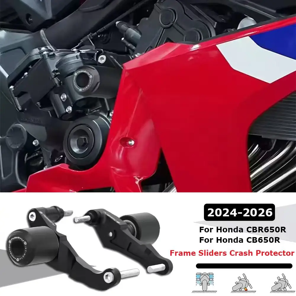 

For Honda CBR 650R CBR650R CB650R 2024 2025 2026- Motorcycle Falling Protection Frame Slider Fairing Guard Crash Pad Protector