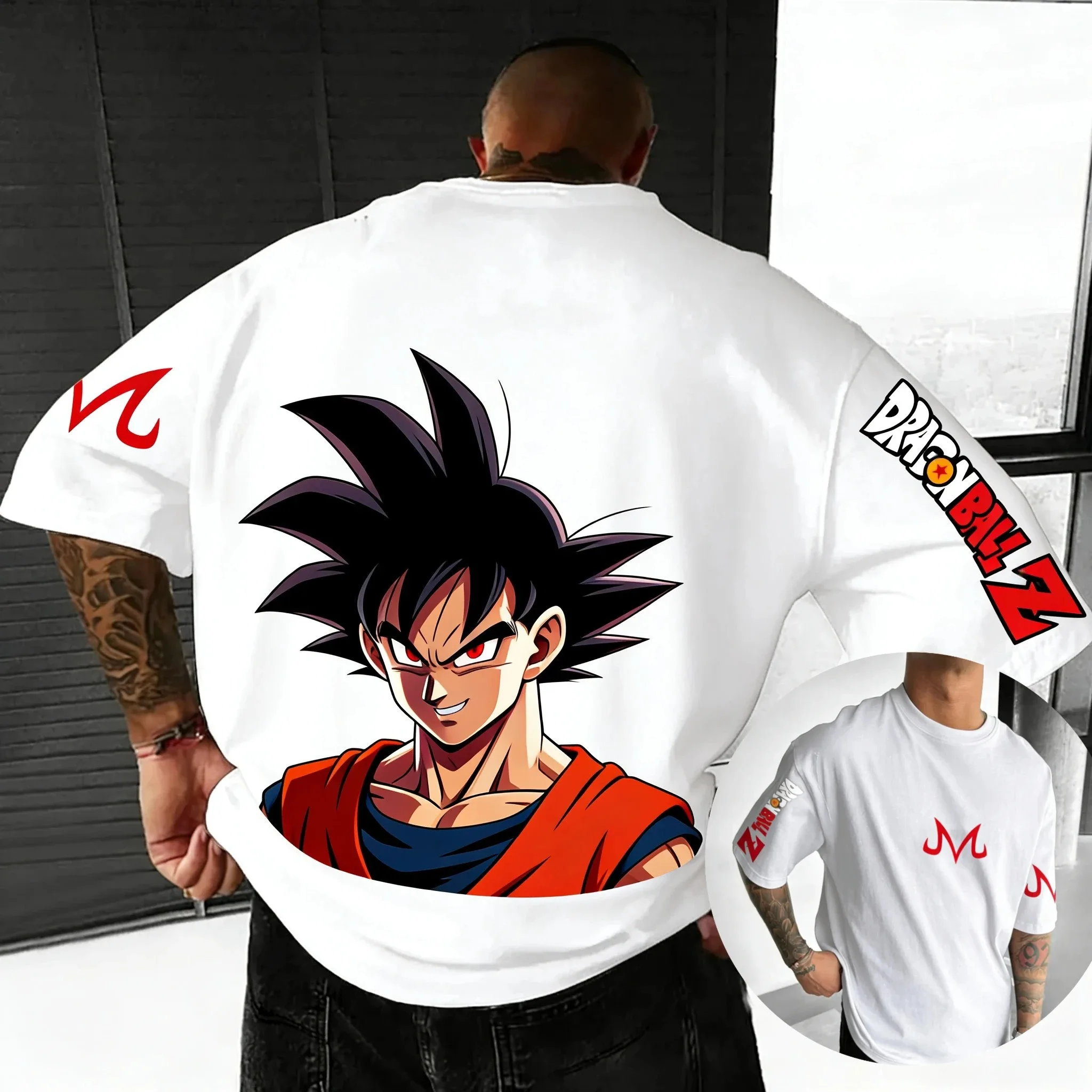 

Новые футболки унисекс с принтом Dragon Ball Goku, свободного кроя, с коротким рукавом, дышащие, спортивные, модные, лето 2026, Ins Top