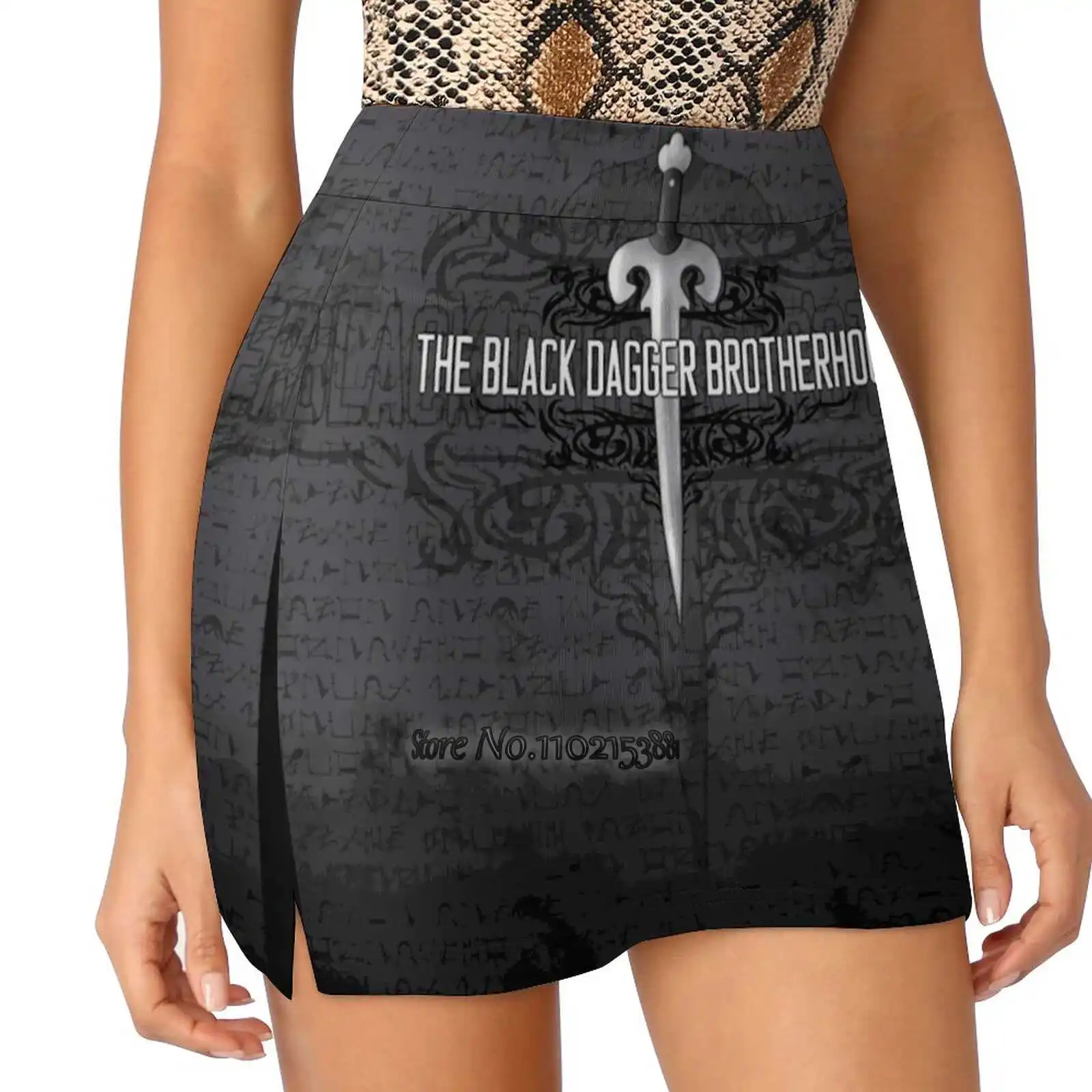 

The Black Dagger Brotherhood [ Black Text ] S-4Xl Tennis Skirts Golf Fitness Athletic Shorts Skirt With Phone Pocket Black