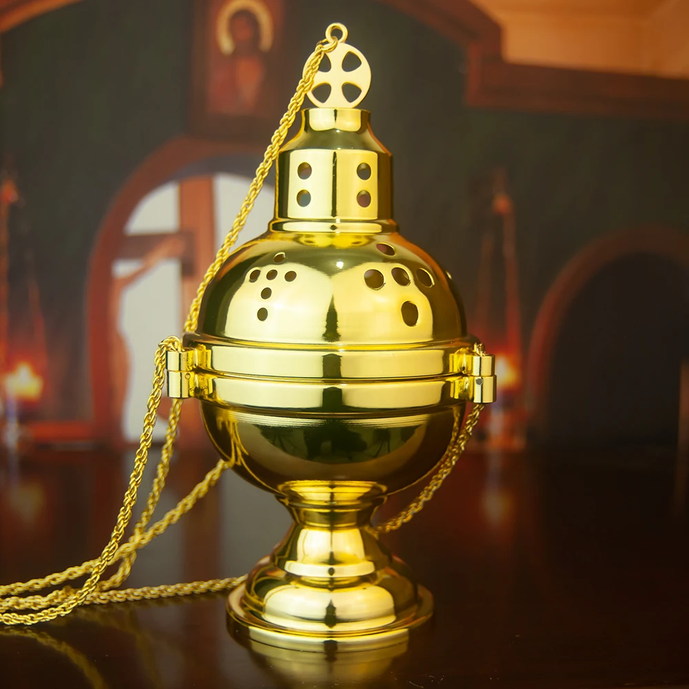 HTISOK Orthodoxer Weihrauchbrenner Kirchenbedarf mit klassischen östergriechischen Weihrauchbrennern Orthodoxe Kirchendekoration – Detail 9