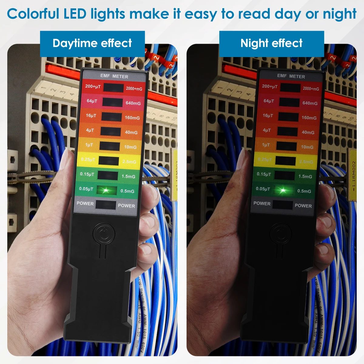 9 LED przenośny Monitor zewnętrzny magnetyczny EMF miernik gaussa najnowszy detektor miernik gaussa dozymetru promieniowania elektromagnetycznego EMF