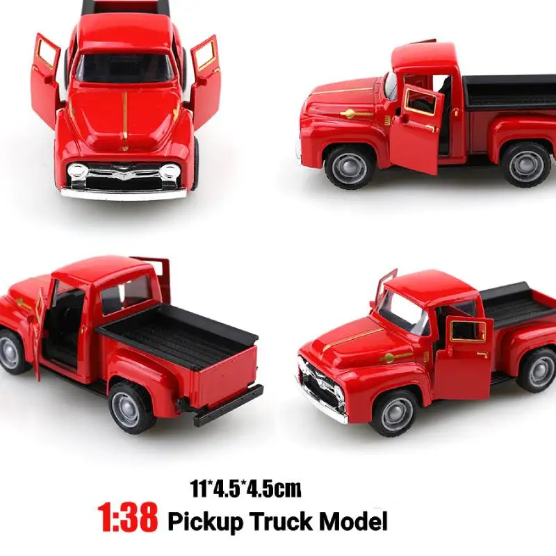 Maßstab 1/38 Mini Retro Simulation Pickup Truck Modell 11 cm Legierung Pull-Back Diecast Fahrzeug Auto Modell Junge Spielzeug sammlung Geschenke