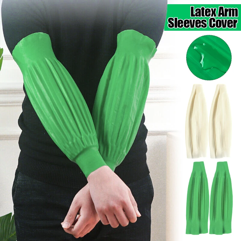 

1Pair Multi-use Latex Arm Sleeves Reusable Protective Cleaning Oversleeves Waterproof Household Kitchen Lab Sleeve Cover