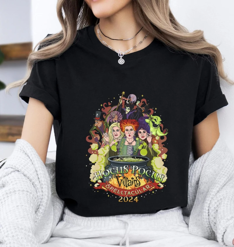 خمر أشرار ديزني قميص ديزني هالوين تي شيرت Maleficent الشر الملكة أورسولا المملكة السحرية ديزني لاند عطلة عطلة