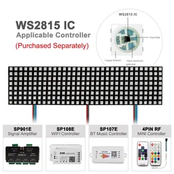 DC12V WS2815 LED Matrix Panel Screen Digital LED Pixel Programmed Individually Addressable Full Color Module Flexible Display