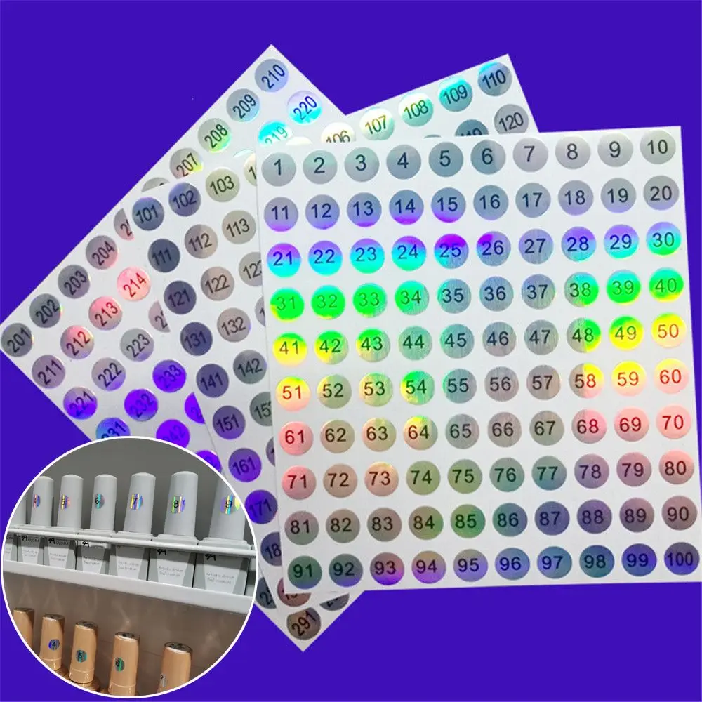 1-500 Box Paper Classification Sticky Distinguish Package Label Self Adhesive Number Stickers Waterproof Tags Digital Label