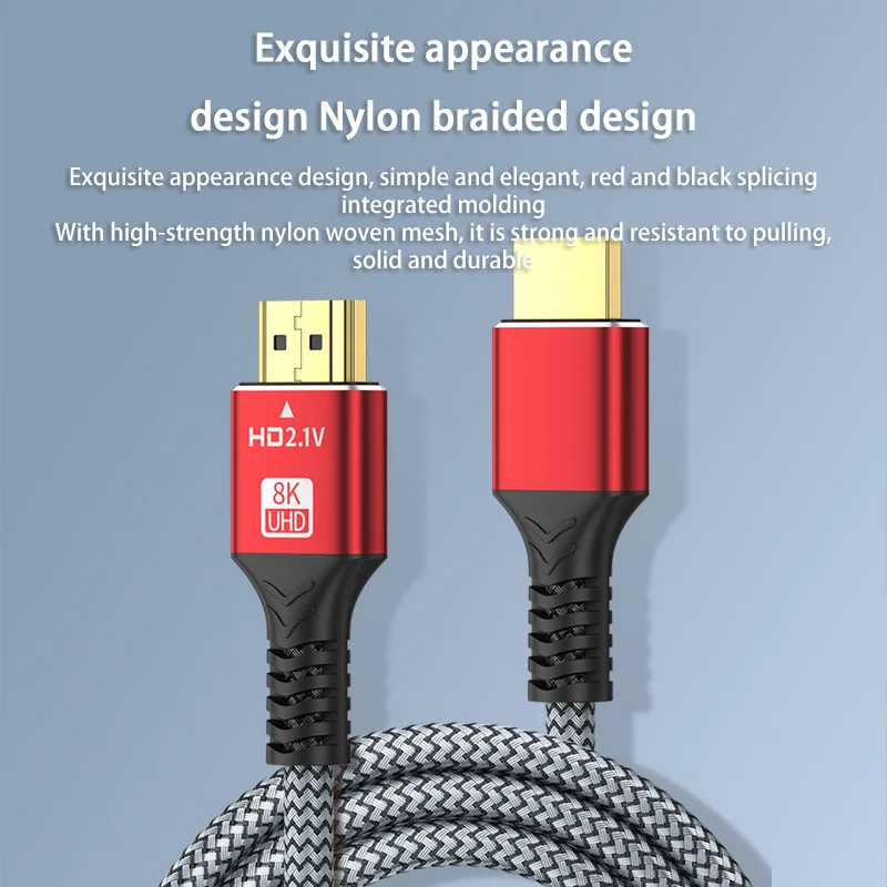 8K High-Definition-Kabel Ultra High-Speed-Display Bildschirm TV Computer Projektor Set-Top-Box Verbindungskabel HDMI-Kabel 5M 2M 1M