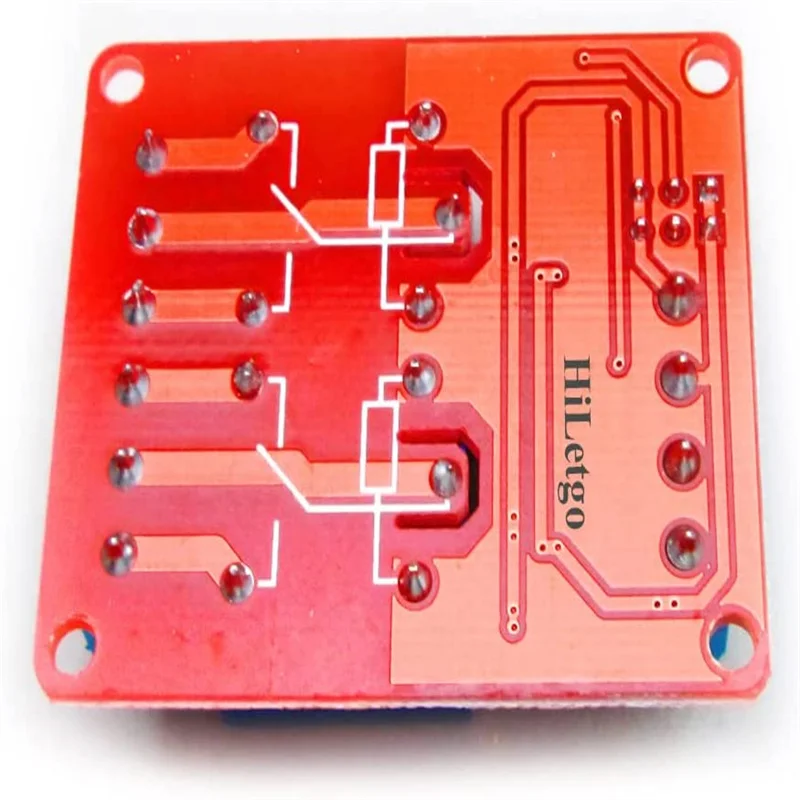 Two-way relay module with optical coupling isolation support high and low level trigger 24V