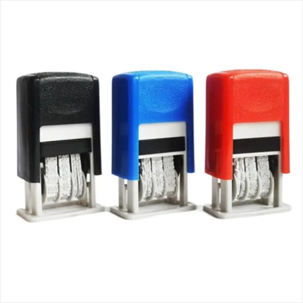 Adjustable Mini DIY Stamp Back to Ink 4mm Self-Inking Automatic Ink Return Date Stamps Handle Account Stamp Date Wheel Stamp