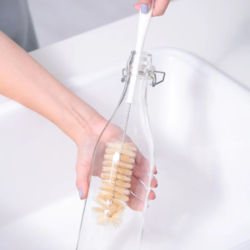Long Handle Bottle Brush Nylon Spiral Cleaning Brushes Straws Glasses Tube Practical Clean Tools