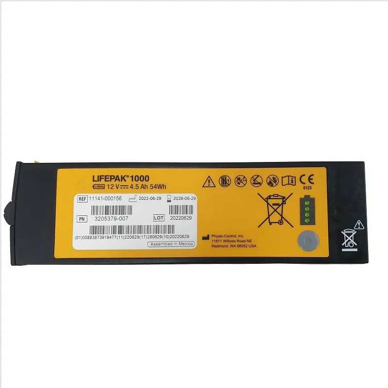 12V 54Wh Battery for Lifepak1000 11141-000156 11141-000100 3205379-007 3205379-006