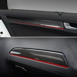 For Audi A4 B8 A5 2010 2011 2012 2013 2014 2015 2016 4Pcs/Set Car Carbon Fiber Window Door Modification Panel Trim Cover Strip