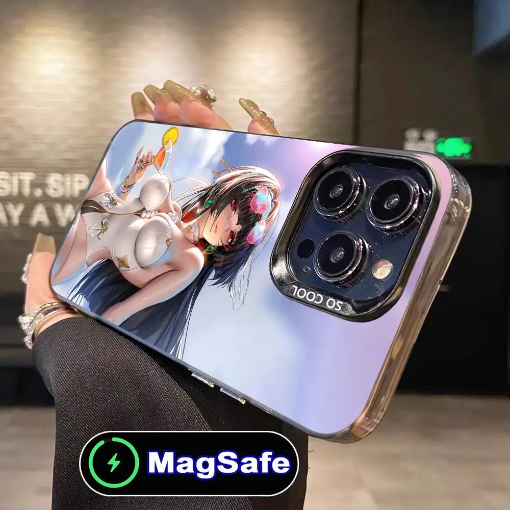 

Zenless Zone Zero Astra Yao Phone Case for iPhone 16 15 14 13 12 11 Pro Max Plus MagSafe Translucent Colour Protective Cover