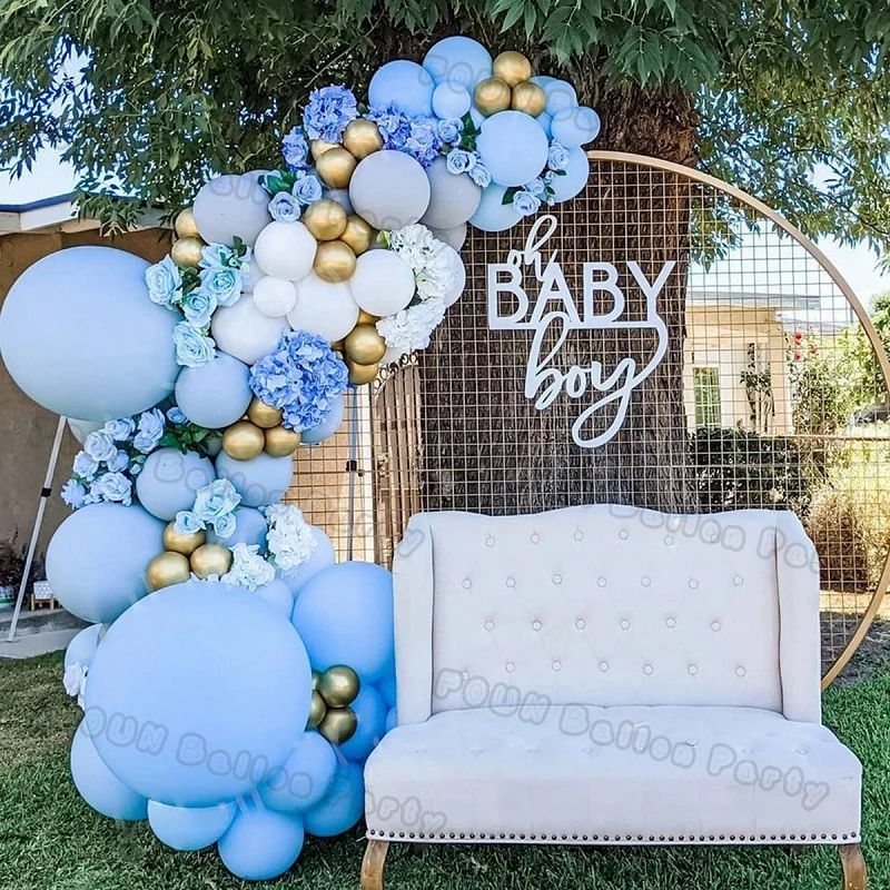 Balões Garland Arch Kit para Meninos, Maca Azul, Balão de Látex, Aniversário, Baby Shower, Decoração, Casar, Casamento, Decoração Suprimentos