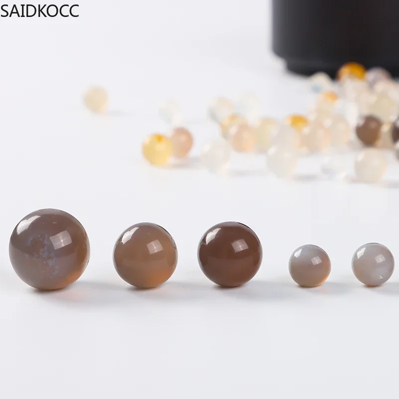 SAIDKOCC 50pcs 2mm-30mm Agate Grinding Ball Pestle Grinding Sphere Natural Agate Mortar Lab Grinding All Size Optional