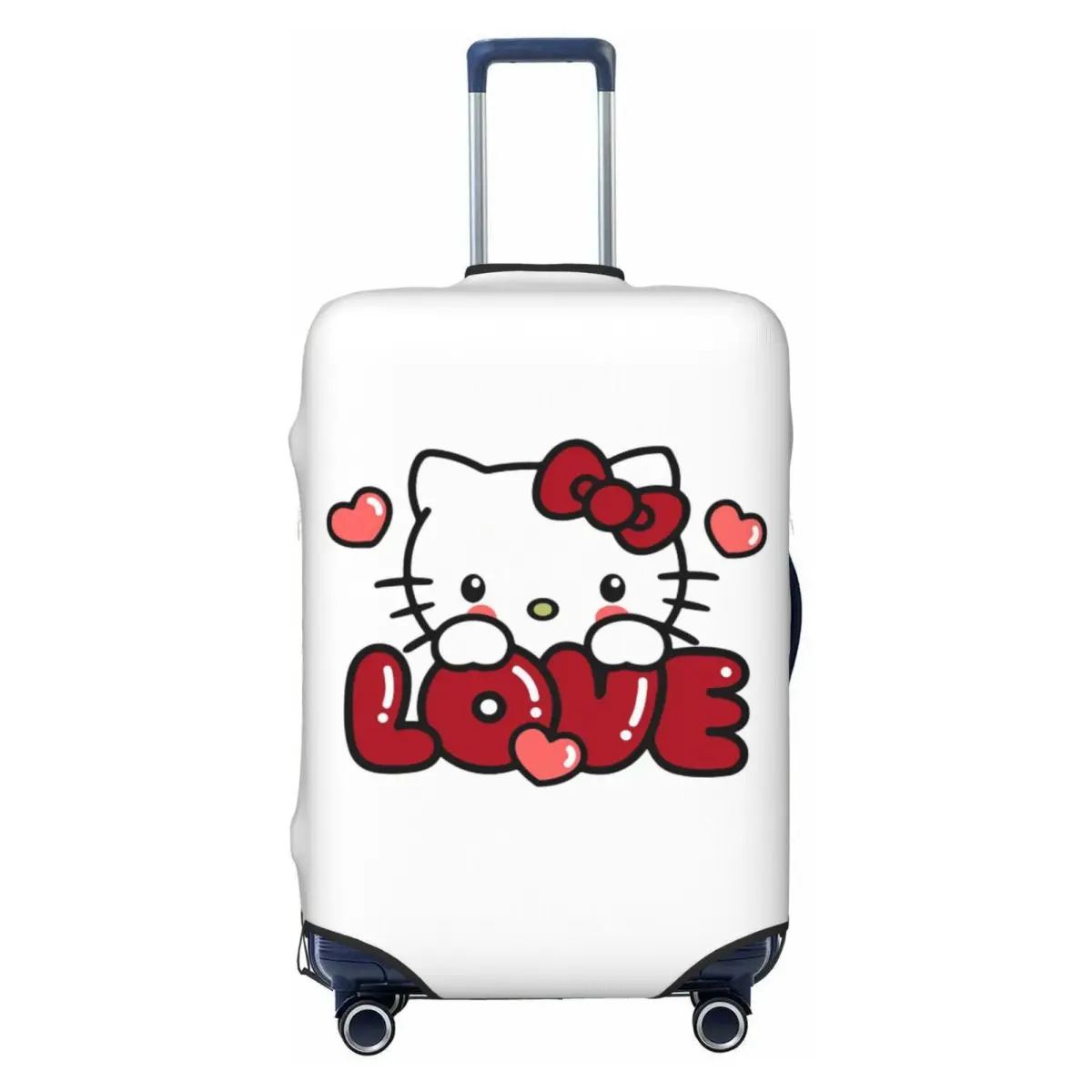 Hello Kitty Anime Suitcase Cover Y2k Kawaii Cat Animal Print Business Protector Flight Useful Luggage Case