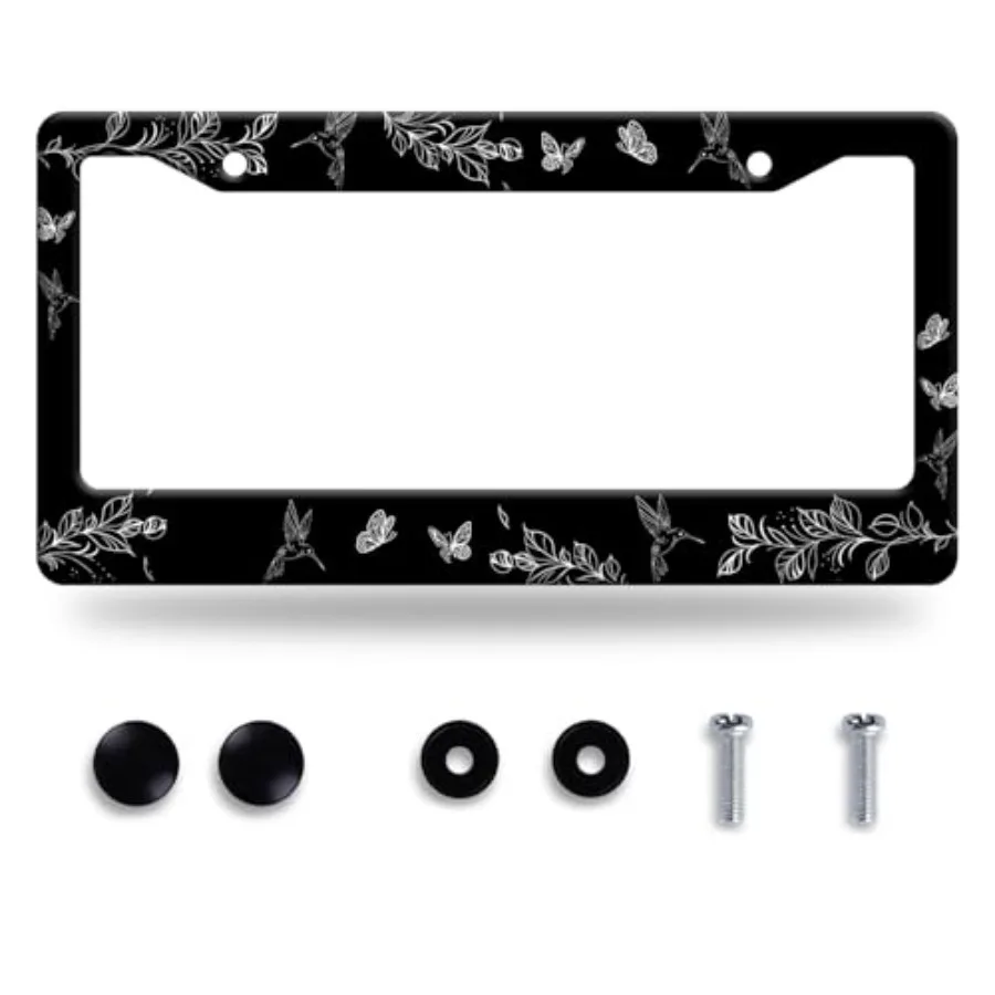 

Lcense Plate Fre Flowers Lcense Plate Fres Funny Auto Accessory Stanless Steel Brds Lcense Plate Decoraton for Women Men 12 x 6