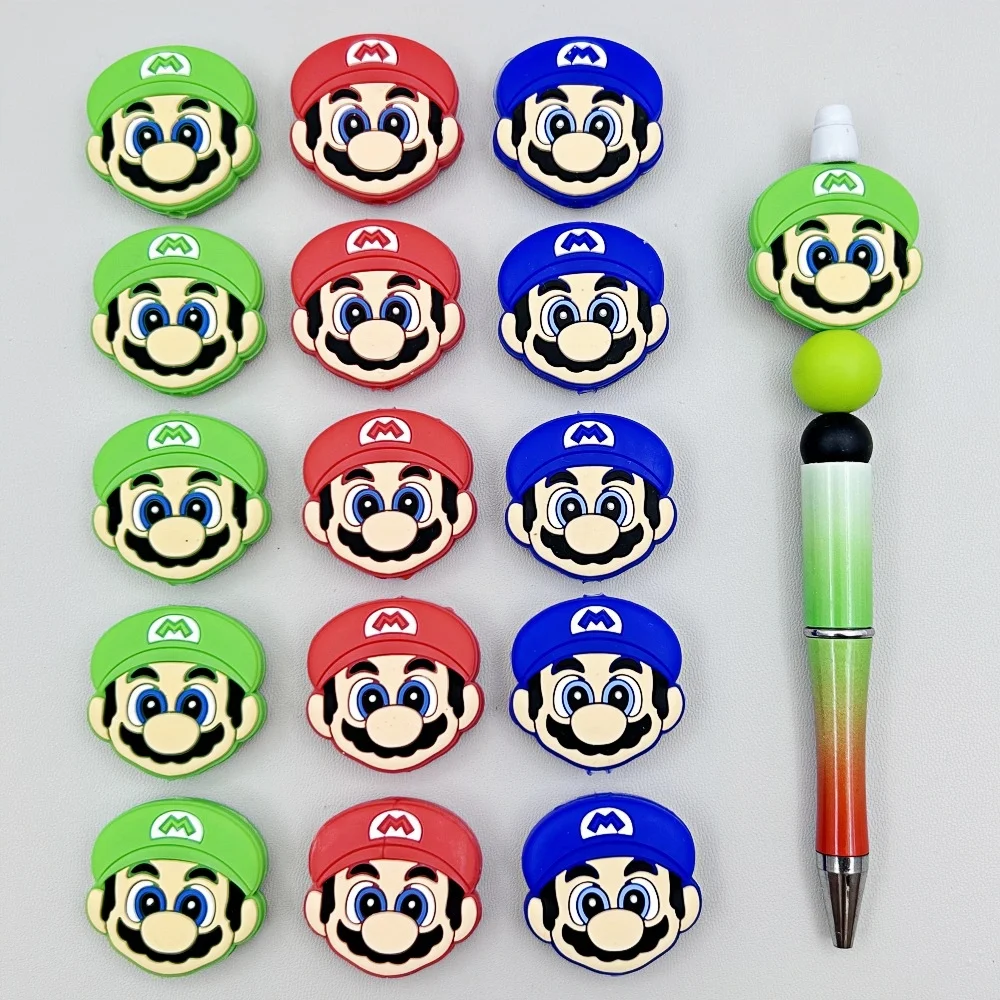 

10PC DIY Popular Cartoons Silicone Beads Nipple Chain Bead Pen Jewelry Accessories Focal Bead Food Grade Silicon For Baby Toys