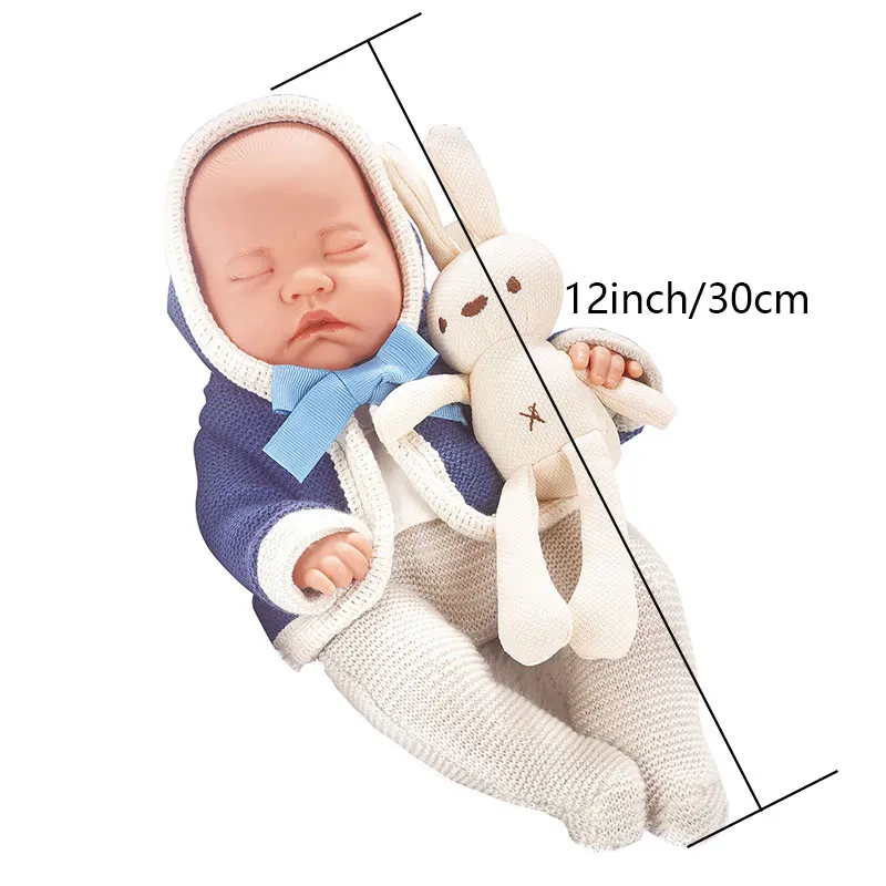 12-calowa lalka Reborn Baby Doll Nowa 30 cm winylowa lalka do spania, w tym ubrania i akcesoria Najlepszy prezent dla dzieci