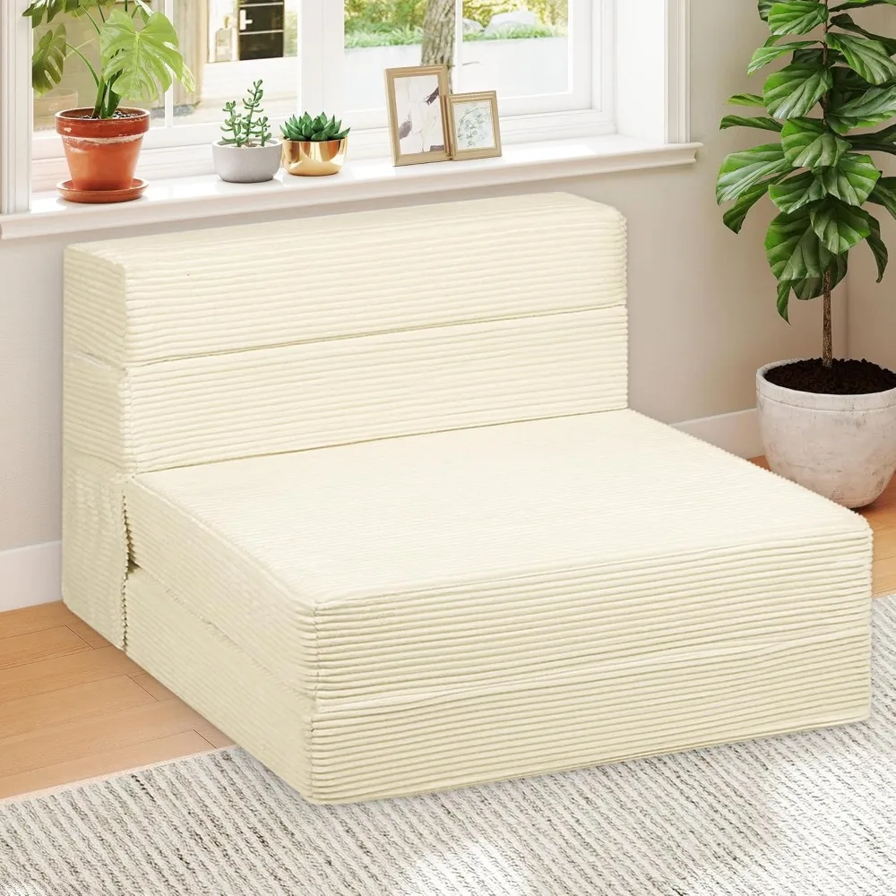 

Sofa Bed w/backrest, Convertible Sleeper w/High Density Foam, Foldable Chair Bed Mattress for Living Room, Living Room Sofa