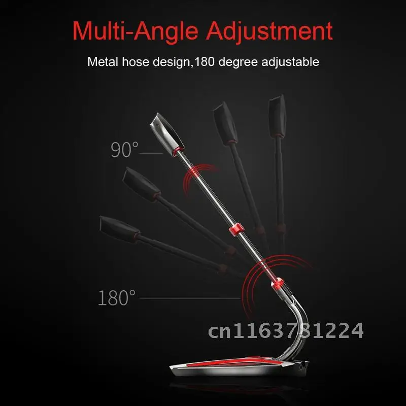 Игровой микрофон USB 3,5 мм для компьютера, микрофон PopuPine для настольного ПК, микрофон для регулировки громкости, переключатель, запись, обмен сообщениями, микрофон