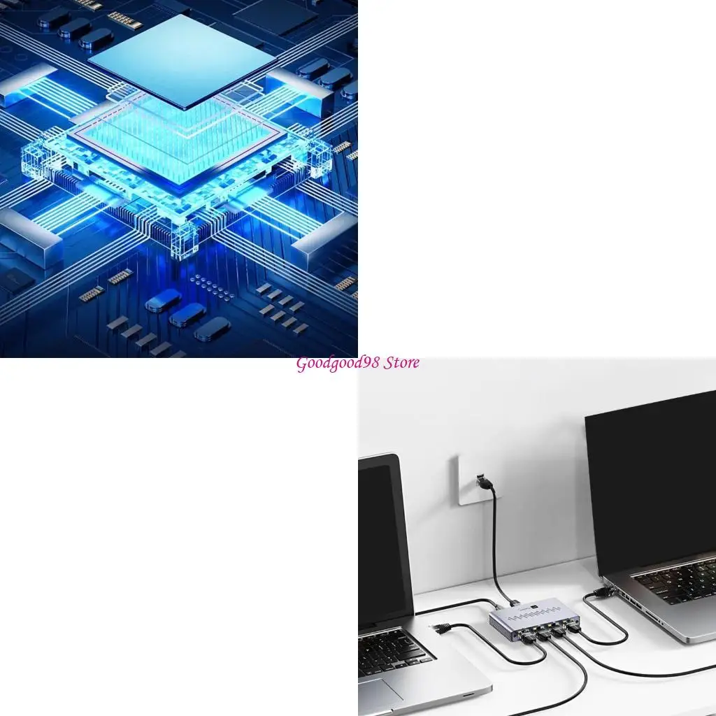 

Fast Gigabit RJ45 Ethernet Splitter 1 To 4 Port Stable Transfer 1000Mbps