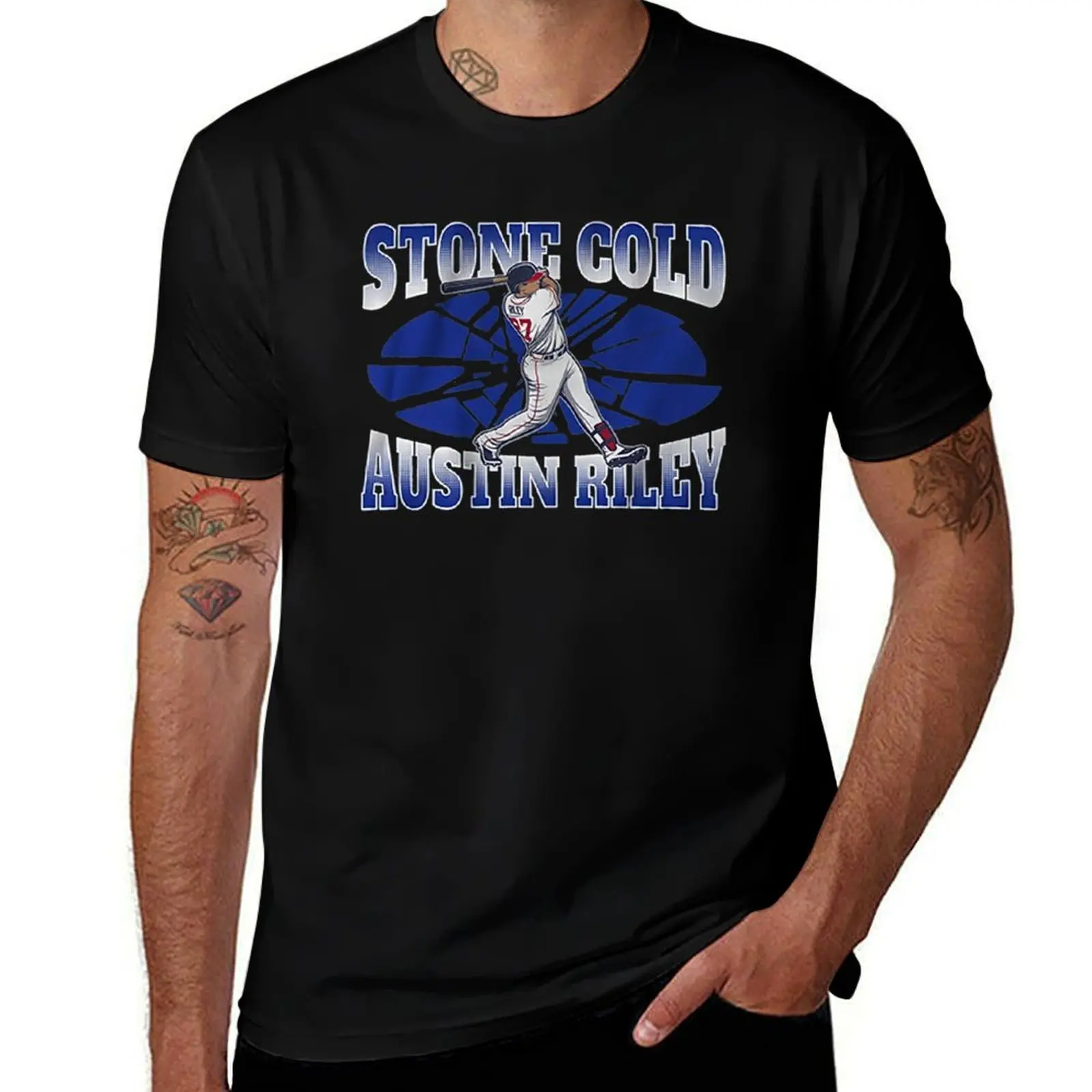 Stone cold Austin Riley T-Shirt Big Size Crew Neck T-Shirt