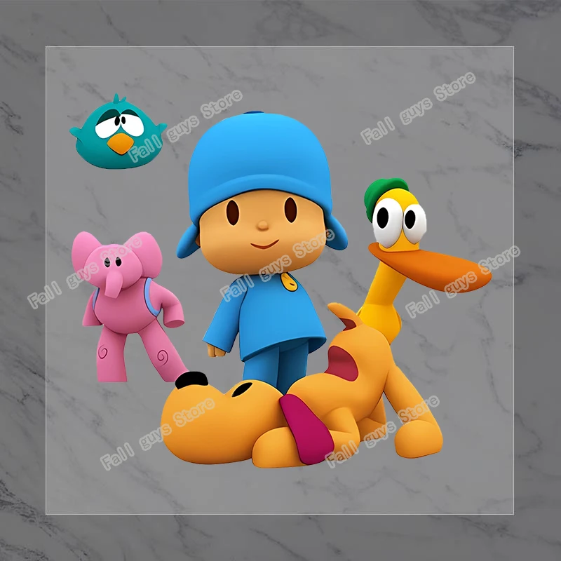 Pocoyo Wärmeübertragungsaufkleber Niedliches Elly Pato Shirt DIY Dekoration Applikation Cartoon Bügelaufkleber Lustiges Geburtstagsgeschenk – Detail 14