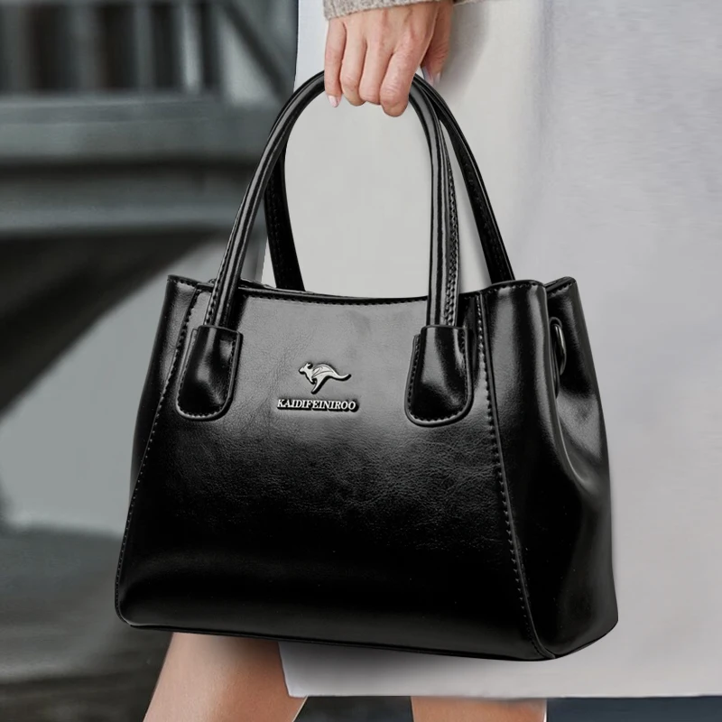 

Однотонная сумка-ведро с 2 карманами, кожаная сумка на плечо для женщин, 2024, роскошные сумки, женская сумка, дизайнерская элегантная женская сумка