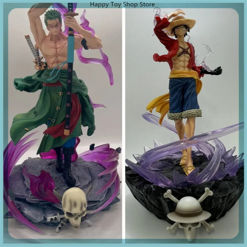 39cm One Piece Luffy  Zoro Standing Position  Edition Anime Figure Model Gk Statue Collection Desktop Decoration Ornament Toys