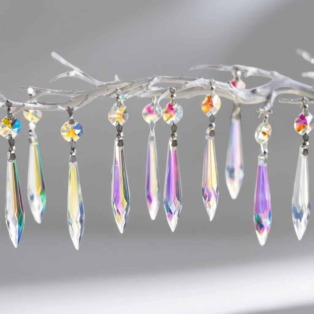 

10PC Chandelier Icicle Crystal Prism Suncatcher Chandelier Crystals Replacement Crystals for Chandeliers with Hooks for Windows