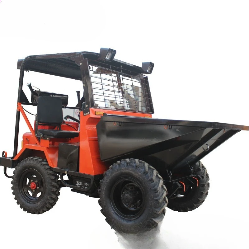 Small electric engineering dump truck Self-unloading bounce truck 1 ton 2 tons front tipping bucket