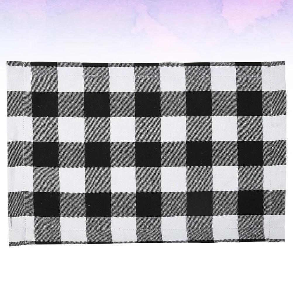 

2Pcs Plaid Placemat Classical Pattern Lightweight Cutlery Mat for Home Restaurant Banquet Party Tableware