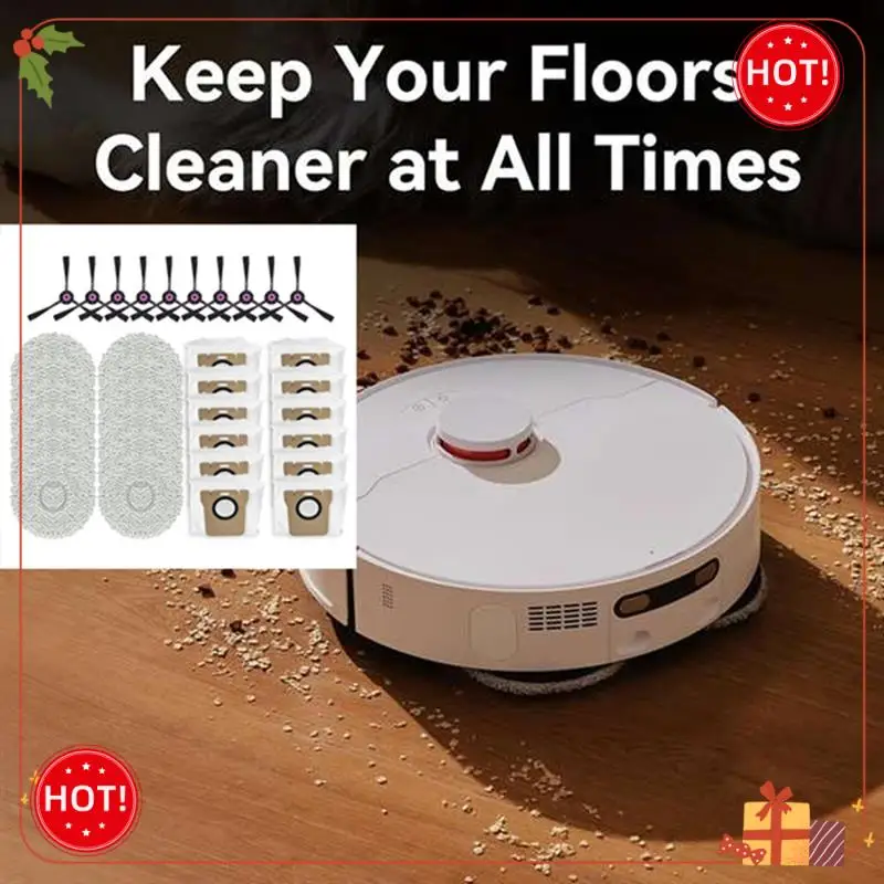 

ABLE-34PCS Accessories Kit For JONR P20 Pro Robot Vacuum Cleaner Accessories Washable Side Brush Mop Cloth Dust Bag