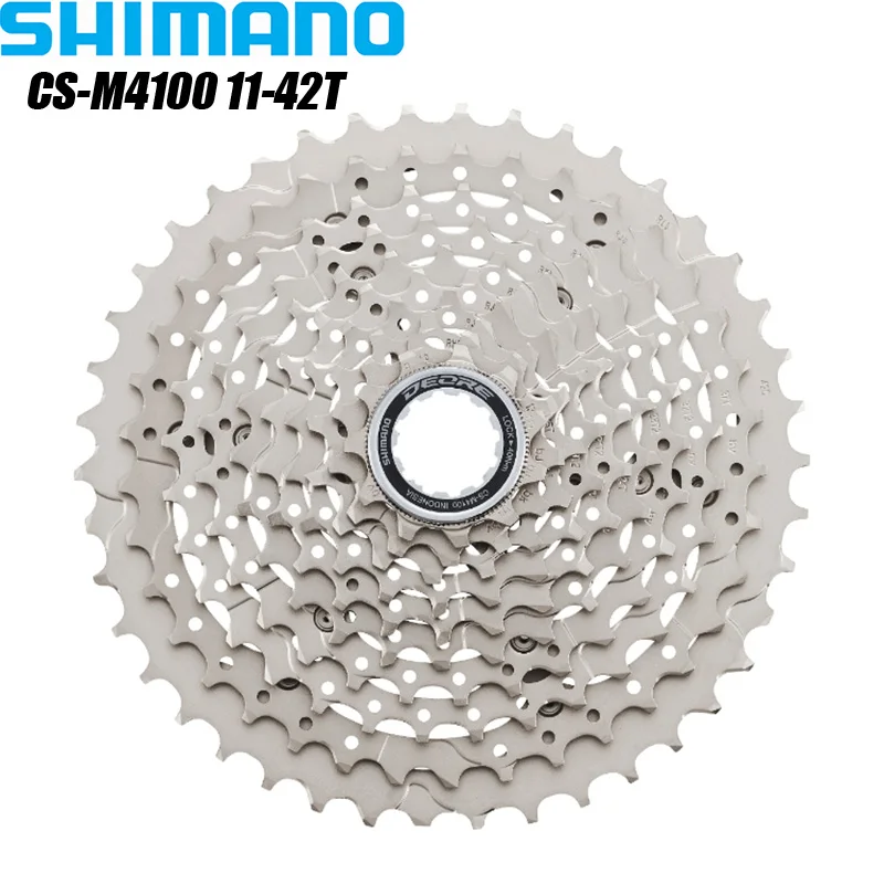 Shimano Deore M4100 10 Speed Bike Cassette CS-M4100 42T 46T 10S 10V MTB 11-42T 11-46T HG Type Mountain Bicycle Freewheel