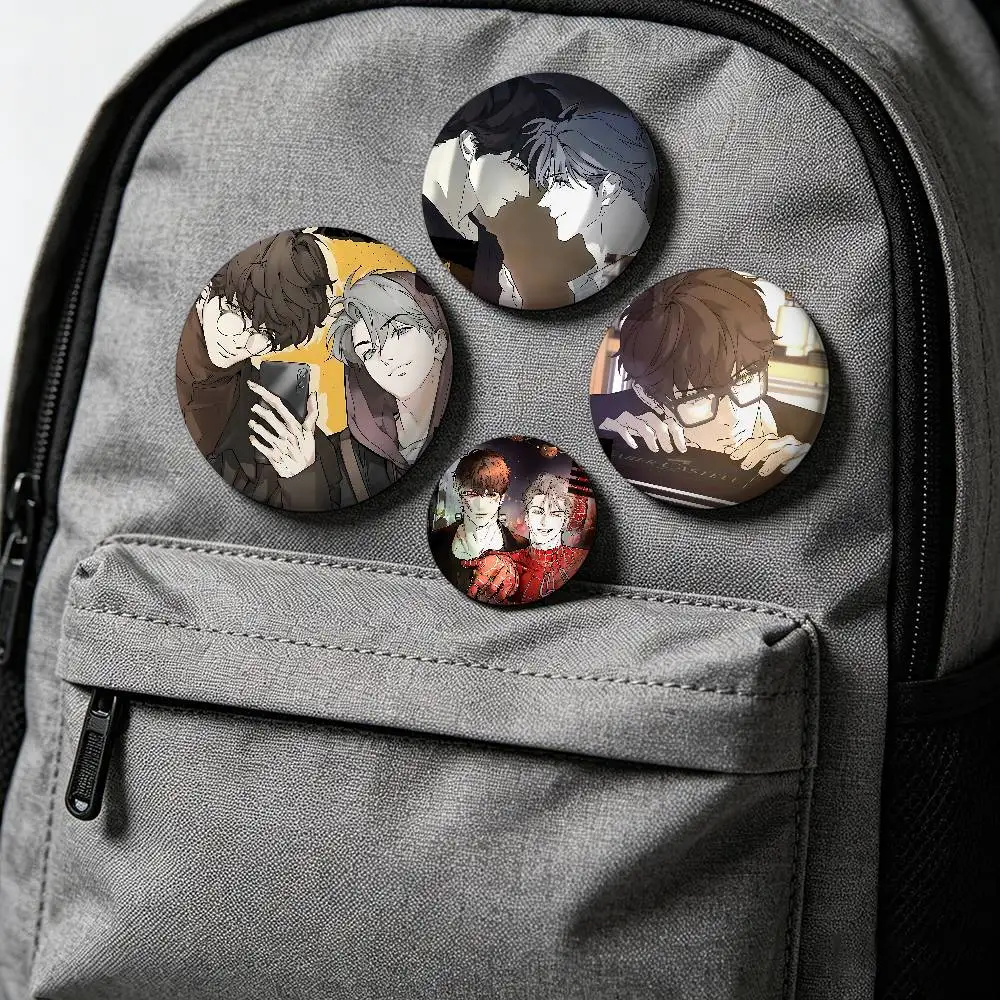 Cute Nerd Project BL Badges Badges Cartoon Round Brooches On Backpack Jacket Acrylic Button Pins Collection Gifts