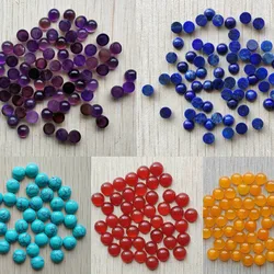 New Fashion good quality natural amethyst stone round cabochon 8mm beads for jewelry making wholesale 50pcs/lot free shipping