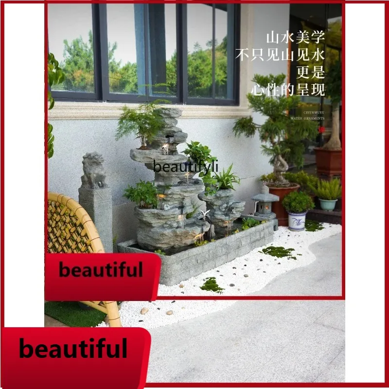 

X Outdoor garden courtyard rockery flowing water fountain circulating water landscape villa fish pond landscaping ornament
