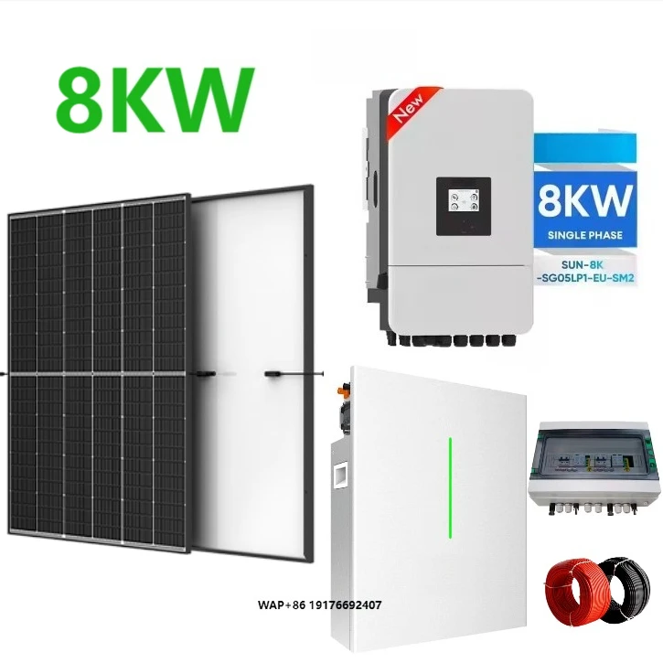 Hybrid DIY Solar Energy Storage System 8kW Trina Double Glass Solar Panel Deye Hybrid 8kW Inverter for Residential Use