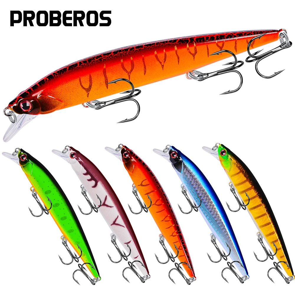 

1Pcs 14cm/18.5g Minnow Artificial Hard Bait Fishing Tackle Floating Lure with 6# Hooks Lifelike Wobbler Fishing Lure 3D Eyes