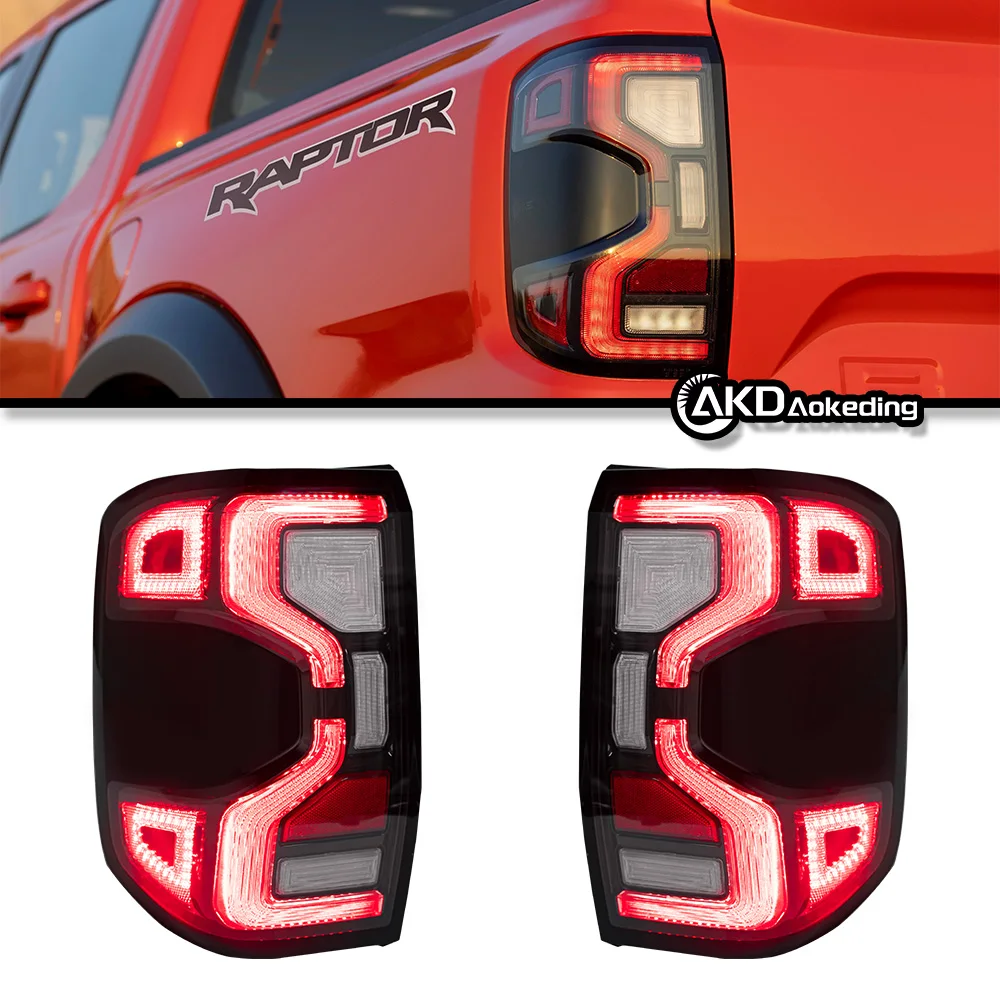 Taillight For Ranger Raptor 2022 2023 Tail Lights With Sequential Turn Signal Animation Brake Parking Lighthouse Facelift