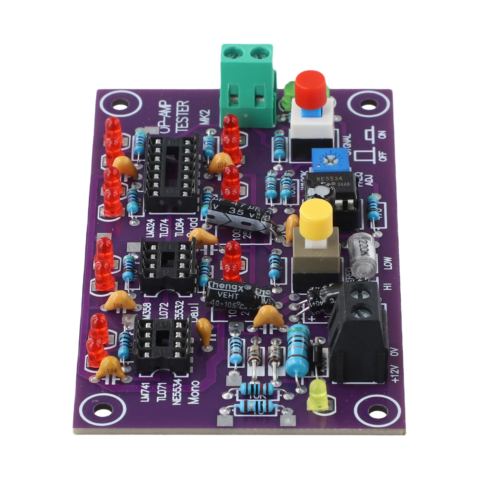 Dual for quad Op Amp Compatibility Op Amp Tester LED Indicator Board Op Amp Test Board High-Speed Chip Identification For Op