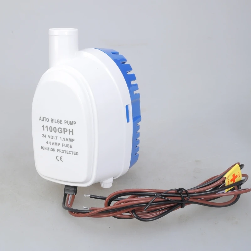Y4UA Automatic Marine Water Pump 24V 1100GPH Bilge Pump for Boats Yachts