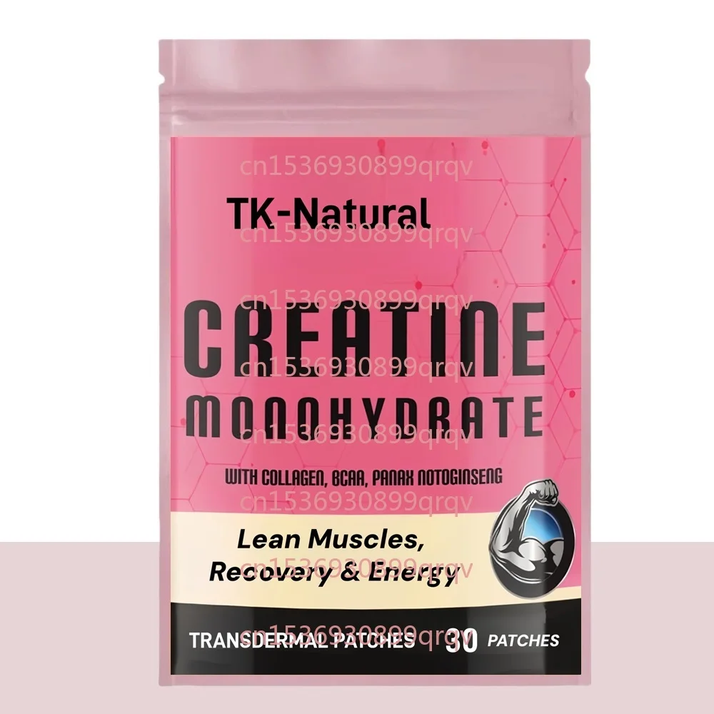 

30 Patches Creatine monohydrate Transdermal Patches with Hydrolyzed Collagen for Women Lean Muscles, Recovery & Energy