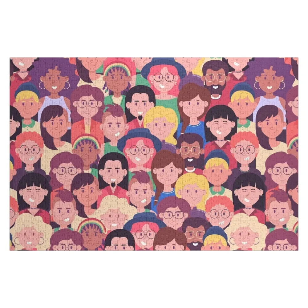 

Lots Of People Jigsaw Puzzle Custom Child With Personalized Photo Woods For Adults Puzzle